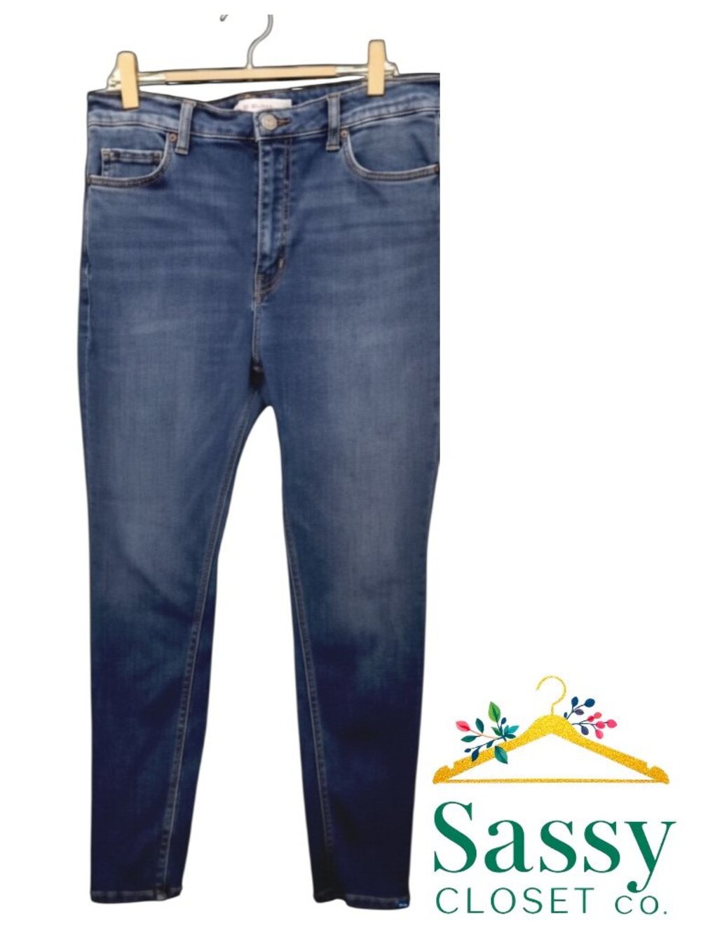 ✨ FLYING MONKEY Soft Stretch Skinny Jeans 12 Blue Mid Rise Classic 🖤